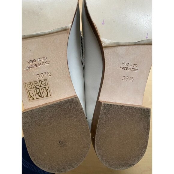 LA Canadienne "Richie" Ivory Loafer slip on sz 36.5 Ladies NEW fringe - Picture 7 of 8